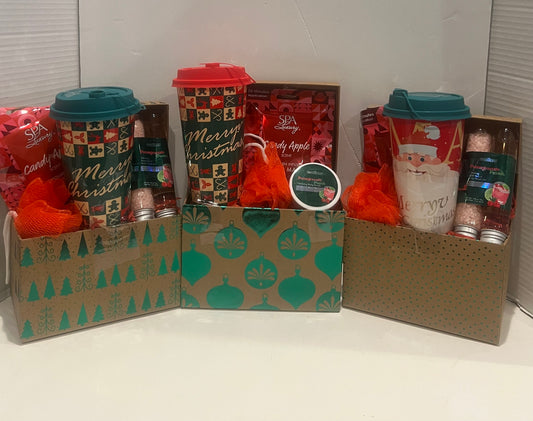 Festive Holiday Spa Gift Basket Collection