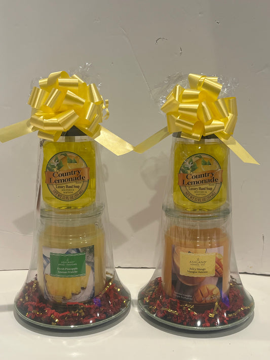 Lemonade & Pineapple or Mango Candle Gift Dome