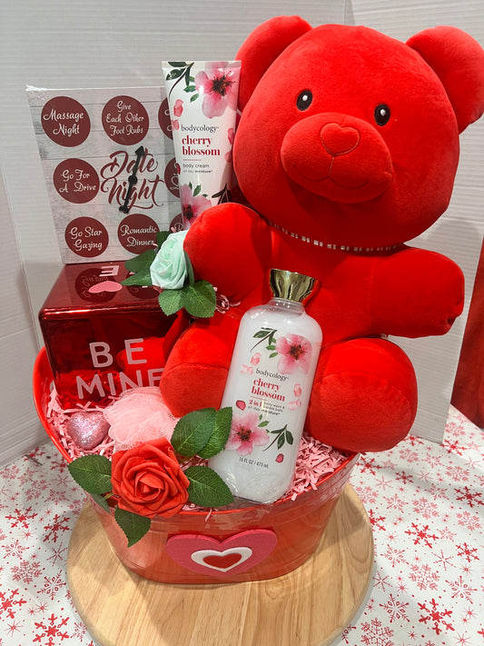 Forever Yours Romantic Spa & Date Game Night Gift Basket
